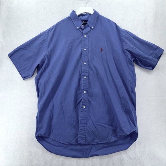 Men’s Ralph Lauren Blake short sleeve button down shirt 100% cotton size L - Picture 1 of 5